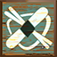 Small Skis and Snowboard Icon With a Black Diamond